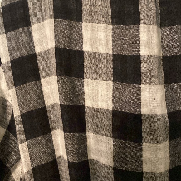 Anthropologie Kayla’s Armoire Black and White Check Wrap Dress - Picture 9 of 12